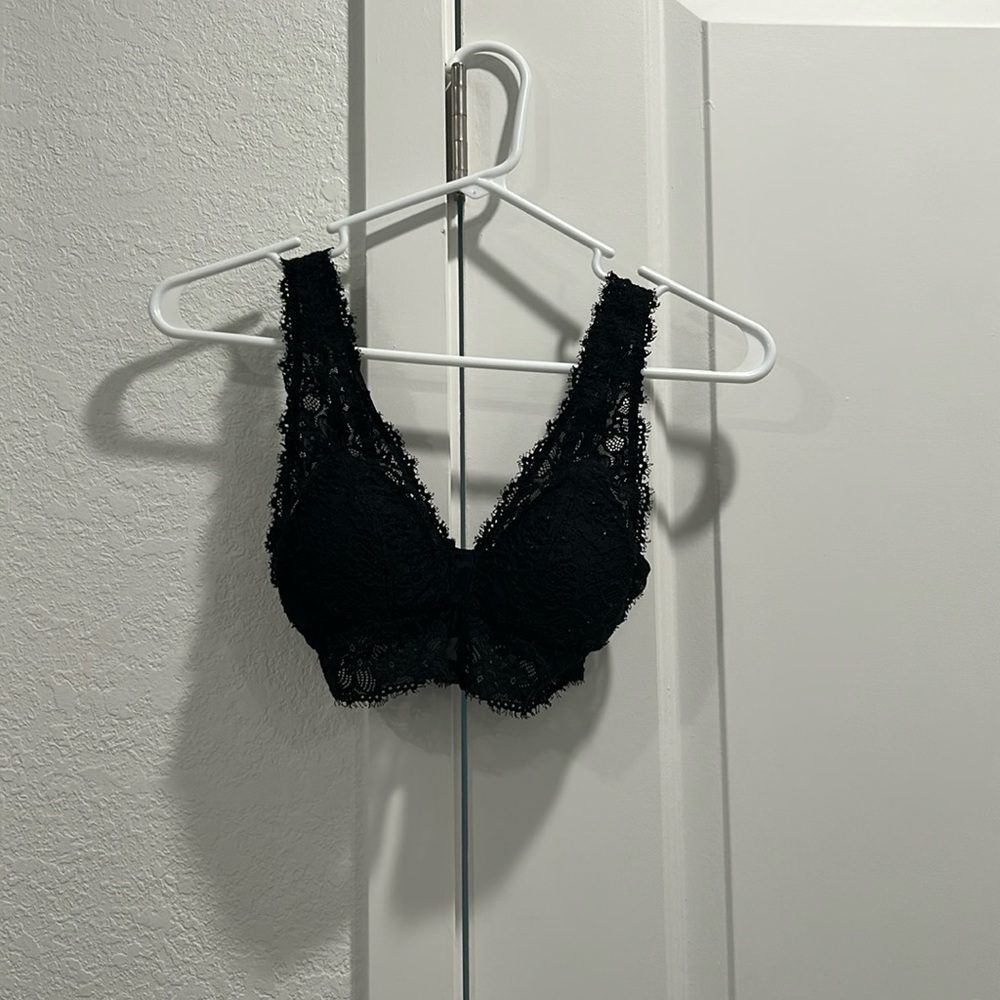 Black lace bralette